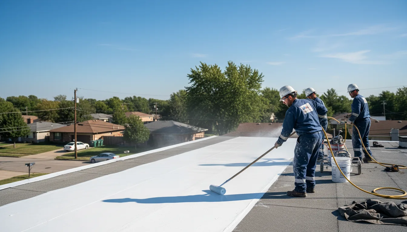 Commercial roof coating in Byrnedale, PA near me